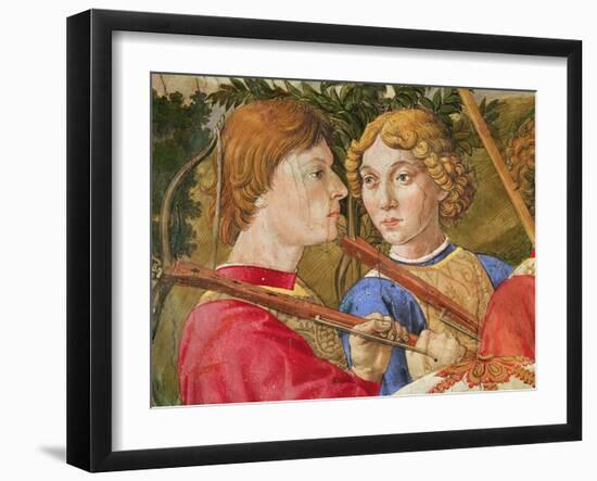 Procession of the Magi, Procession Led by Lorenzo the Magnificent in the Guise of the Magus Caspar,-Benozzo di Lese di Sandro Gozzoli-Framed Giclee Print