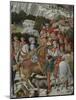Procession of the Magi: Wall with Giuliano, detail (Procession at bottom)-Benozzo Gozzoli-Mounted Giclee Print