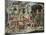 Procession of the Magi: Wall with Lorenzo, detail (Lorenzo with Archers)-Benozzo Gozzoli-Mounted Giclee Print