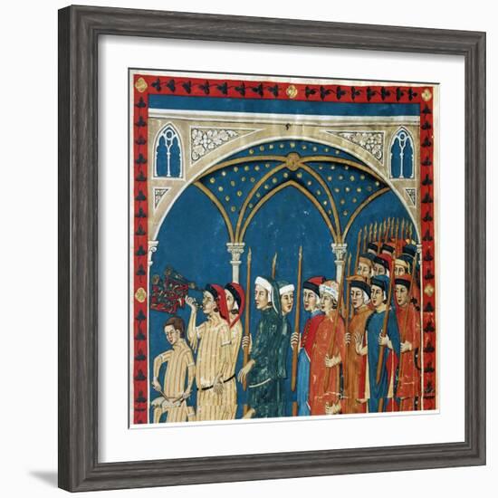 Procession of the Notaries Through the Streets of Perugia for the Feast of Candlemas-null-Framed Giclee Print