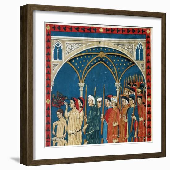 Procession of the Notaries Through the Streets of Perugia for the Feast of Candlemas-null-Framed Giclee Print