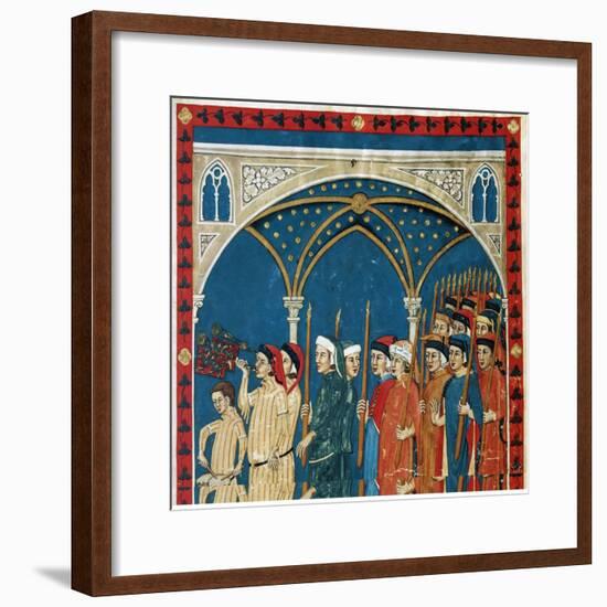 Procession of the Notaries Through the Streets of Perugia for the Feast of Candlemas-null-Framed Giclee Print