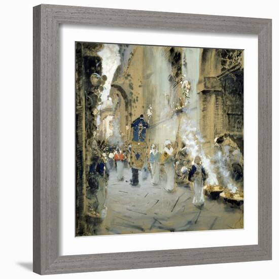 Procession on Good Friday, 1895-Francesco Paolo Michetti-Framed Giclee Print