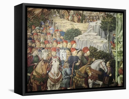 Procession Showing Cosimo the Elder, Detail from the Procession of the Magi-Benozzo Gozzoli-Framed Premier Image Canvas