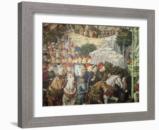 Procession Showing Cosimo the Elder, Detail from the Procession of the Magi-Benozzo Gozzoli-Framed Giclee Print