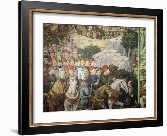 Procession Showing Cosimo the Elder, Detail from the Procession of the Magi-Benozzo Gozzoli-Framed Giclee Print