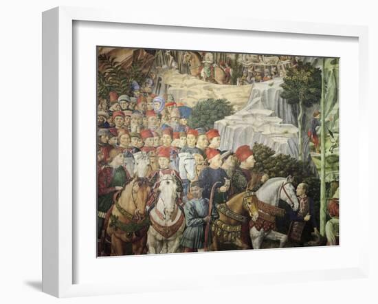 Procession Showing Cosimo the Elder, Detail from the Procession of the Magi-Benozzo Gozzoli-Framed Giclee Print