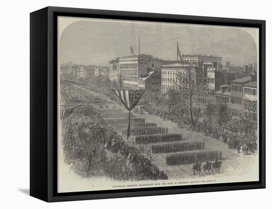 Procession Through Washington with the Body of President Lincoln-null-Framed Premier Image Canvas