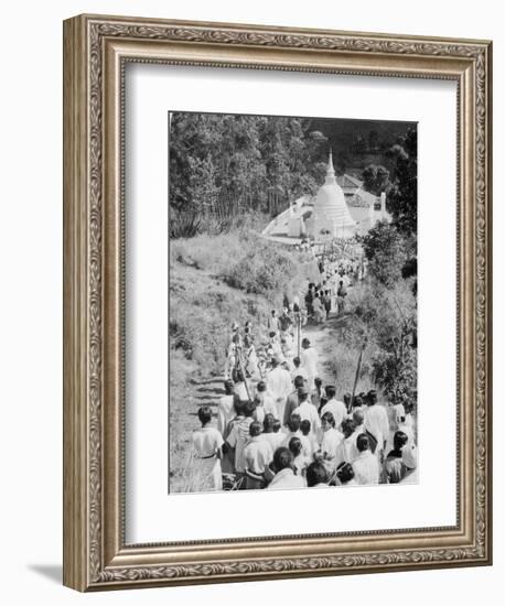 Procession to a Buddhist Temple, Diyatalawa, Ceylon, C1945-null-Framed Giclee Print