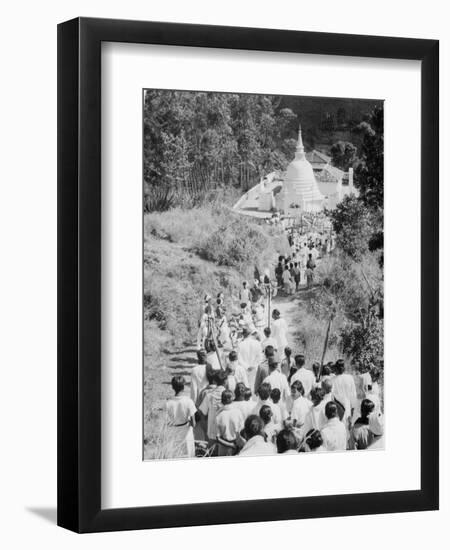 Procession to a Buddhist Temple, Diyatalawa, Ceylon, C1945-null-Framed Giclee Print
