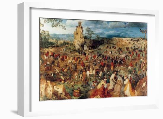Procession to Cavalry - Complete-Pieter Breughel the Elder-Framed Art Print