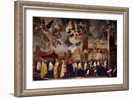 Procession to Transfer the Relics of the Holy Bishops to the Old Cathedral of St Peter, 1656-Francesco Maffei-Framed Giclee Print