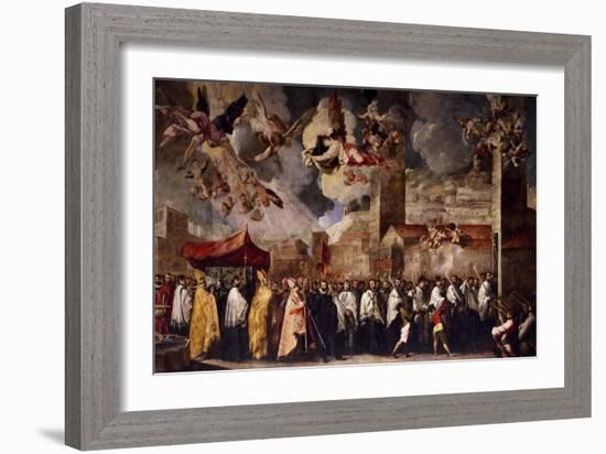 Procession to Transfer the Relics of the Holy Bishops to the Old Cathedral of St Peter, 1656-Francesco Maffei-Framed Giclee Print