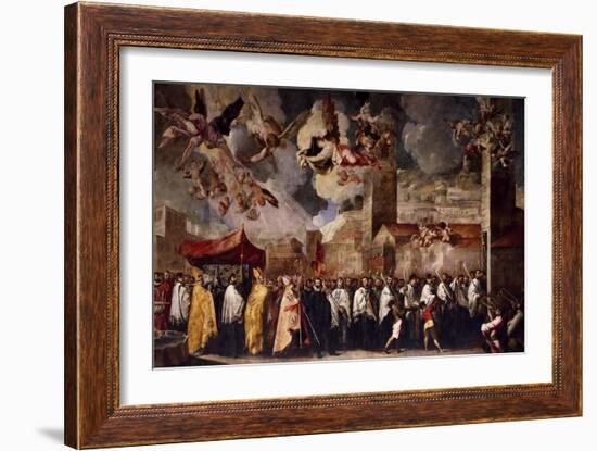 Procession to Transfer the Relics of the Holy Bishops to the Old Cathedral of St Peter, 1656-Francesco Maffei-Framed Giclee Print