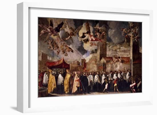 Procession to Transfer the Relics of the Holy Bishops to the Old Cathedral of St Peter, 1656-Francesco Maffei-Framed Giclee Print