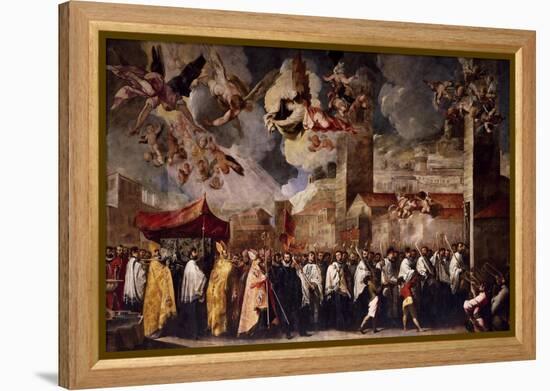 Procession to Transfer the Relics of the Holy Bishops to the Old Cathedral of St Peter, 1656-Francesco Maffei-Framed Premier Image Canvas