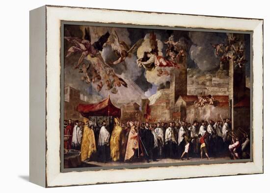 Procession to Transfer the Relics of the Holy Bishops to the Old Cathedral of St Peter, 1656-Francesco Maffei-Framed Premier Image Canvas