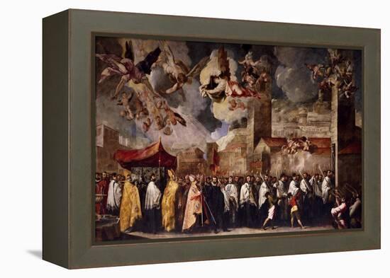 Procession to Transfer the Relics of the Holy Bishops to the Old Cathedral of St Peter, 1656-Francesco Maffei-Framed Premier Image Canvas