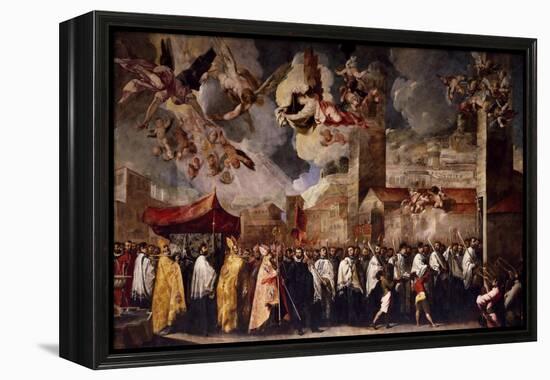 Procession to Transfer the Relics of the Holy Bishops to the Old Cathedral of St Peter, 1656-Francesco Maffei-Framed Premier Image Canvas
