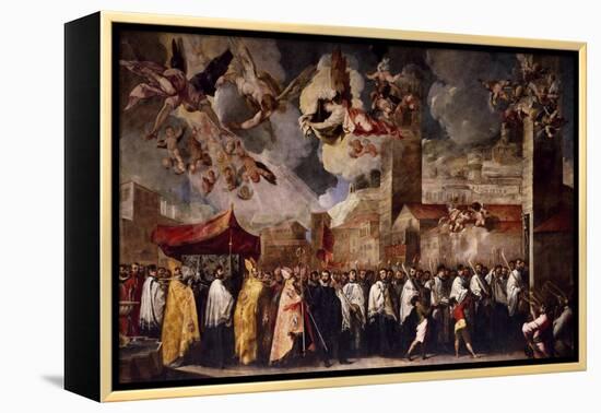 Procession to Transfer the Relics of the Holy Bishops to the Old Cathedral of St Peter, 1656-Francesco Maffei-Framed Premier Image Canvas