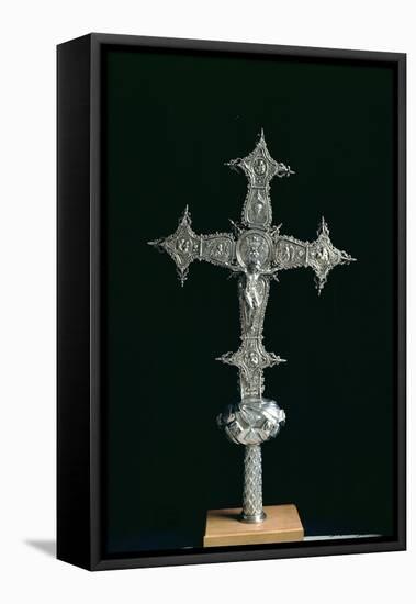 Processional Cross, Marked Noe M.Guenca, circa 1575-1600 (Silver Parcel Gilt on a Wooden Base)-null-Framed Premier Image Canvas
