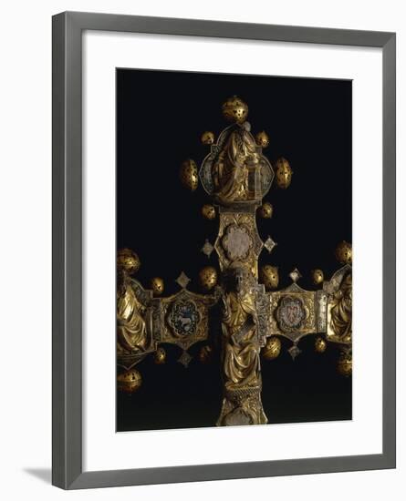 Processional Cross of Saint Maximus, in Silver, Enamel and Copper-null-Framed Giclee Print