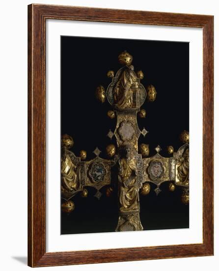 Processional Cross of Saint Maximus, in Silver, Enamel and Copper-null-Framed Giclee Print