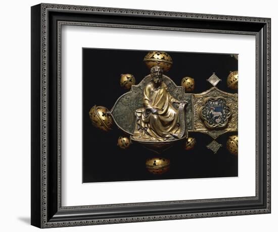 Processional Cross of Saint Maximus, in Silver, Enamel and Copper-null-Framed Giclee Print