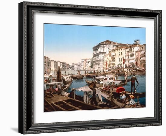 Processione Sul Canal Grande, Venice-null-Framed Giclee Print