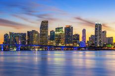 Famous City of Miami, Summer Sunset-prochasson-Photographic Print