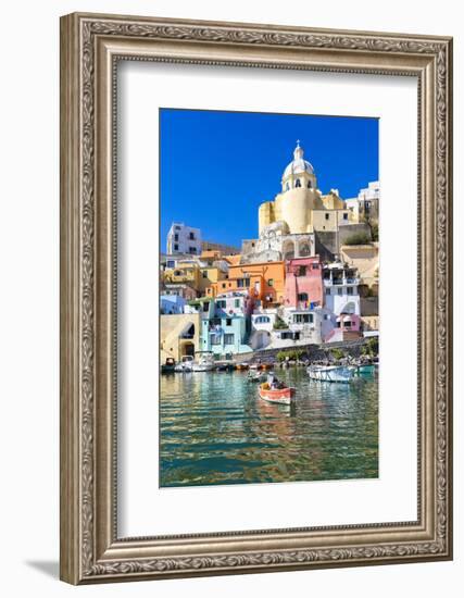 Procida, La Corricella Harbour. Campania, Italy.-Francesco Riccardo Iacomino-Framed Photographic Print