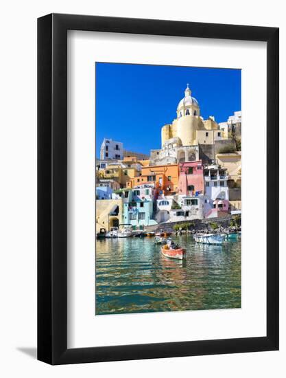 Procida, La Corricella Harbour. Campania, Italy.-Francesco Riccardo Iacomino-Framed Photographic Print