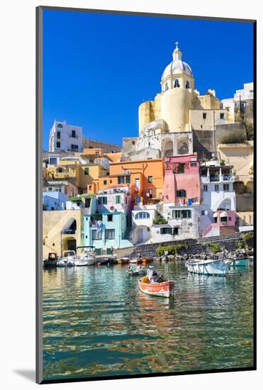 Procida, La Corricella Harbour. Campania, Italy.-Francesco Riccardo Iacomino-Mounted Photographic Print