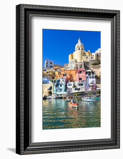 Procida, La Corricella Harbour. Campania, Italy.-Francesco Riccardo Iacomino-Framed Photographic Print