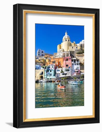 Procida, La Corricella Harbour. Campania, Italy.-Francesco Riccardo Iacomino-Framed Photographic Print