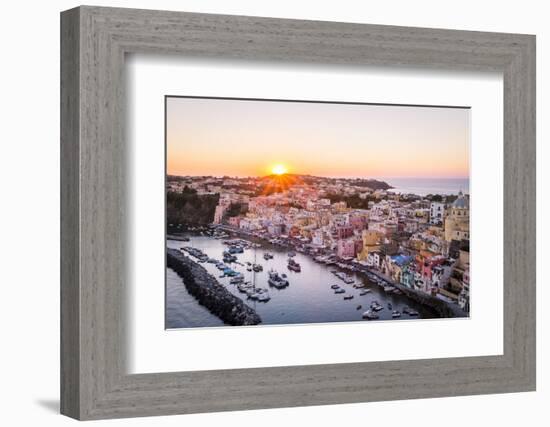 Procida, La Corricella Harbour. Campania, Italy.-Francesco Riccardo Iacomino-Framed Photographic Print