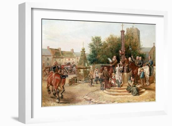 Proclaiming Stagshaw Fair at Corbridge-Ralph Hedley-Framed Giclee Print