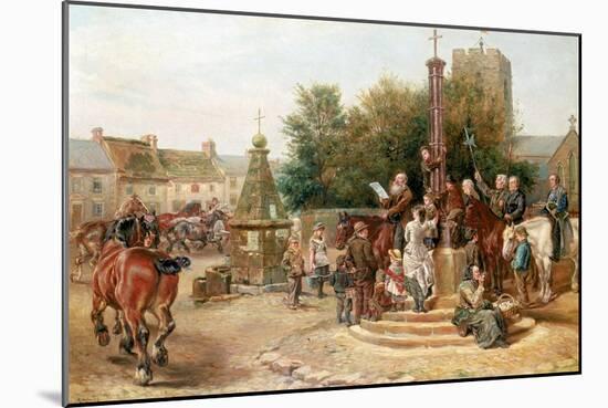 Proclaiming Stagshaw Fair at Corbridge-Ralph Hedley-Mounted Giclee Print