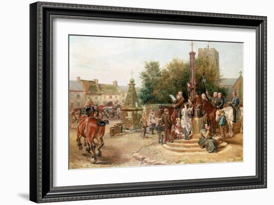 Proclaiming Stagshaw Fair at Corbridge-Ralph Hedley-Framed Giclee Print