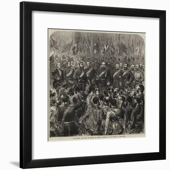Proclaiming the King of Prussia as German Emperor in the Palace of Versailles-null-Framed Giclee Print