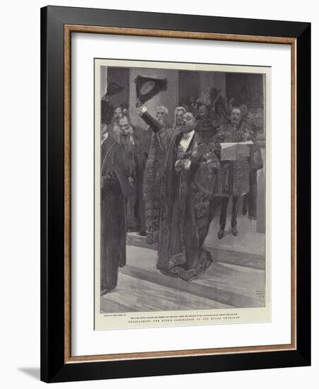 Proclaiming the King's Coronation at the Royal Exchange-Frank Craig-Framed Giclee Print