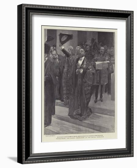 Proclaiming the King's Coronation at the Royal Exchange-Frank Craig-Framed Giclee Print