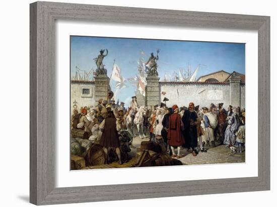 Proclamation of Free Port of Trieste, 1719-Cesare Dell'acqua-Framed Giclee Print