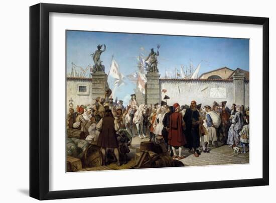Proclamation of Free Port of Trieste, 1719-Cesare Dell'acqua-Framed Giclee Print