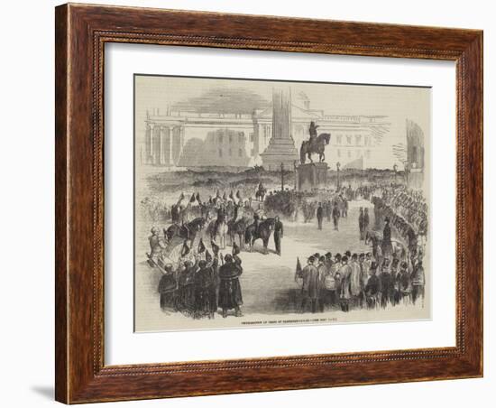 Proclamation of Peace at Trafalgar-Square-null-Framed Giclee Print