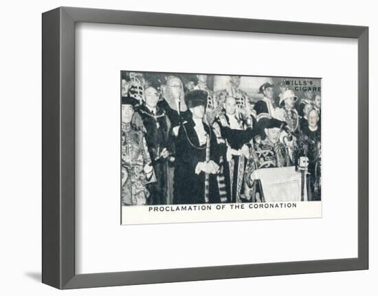 'Proclamation of the Coronation', 1936 (1937)-Unknown-Framed Photographic Print