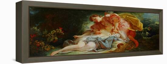 Procris and Cephalos-Jean-Honoré Fragonard-Framed Premier Image Canvas