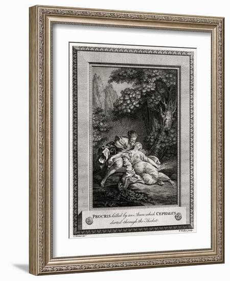 Procris Killed by an Arrow Which Cephalus Darted Through the Thicket, 1775-W Walker-Framed Giclee Print