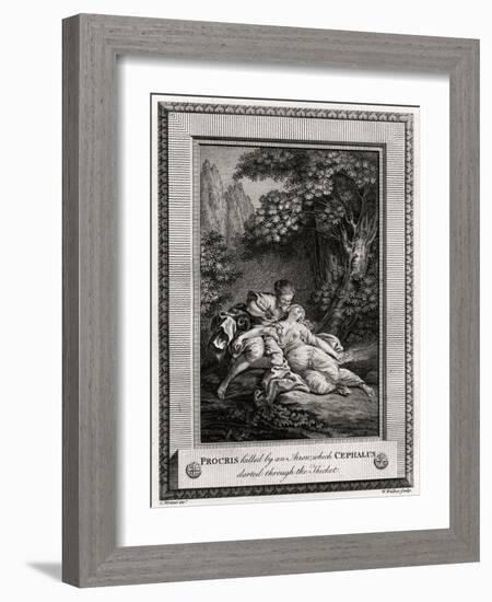 Procris Killed by an Arrow Which Cephalus Darted Through the Thicket, 1775-W Walker-Framed Giclee Print