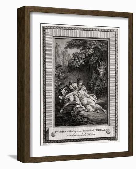 Procris Killed by an Arrow Which Cephalus Darted Through the Thicket, 1775-W Walker-Framed Giclee Print